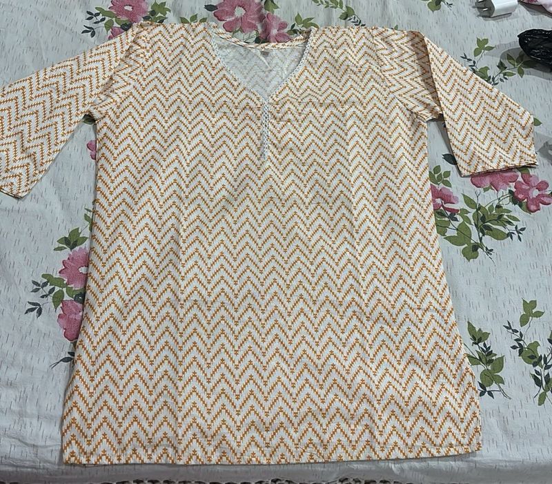 Designer short Kurti with Chevron Print