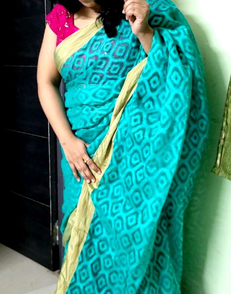 Beautiful And Classy Sea Green Saree