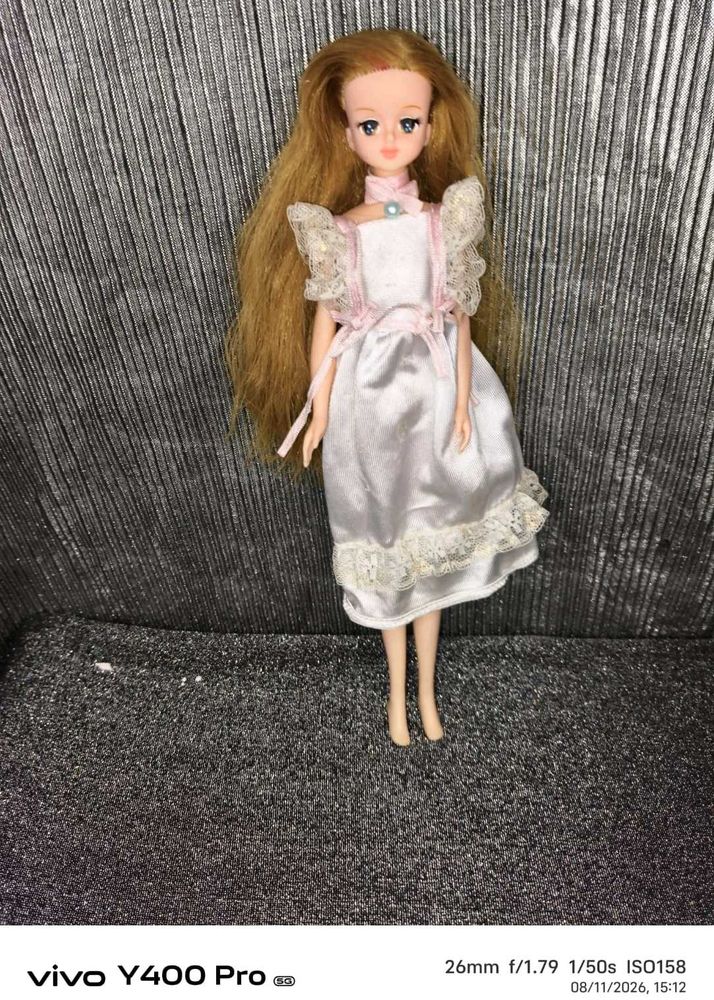 Vintage Doll in White Dress