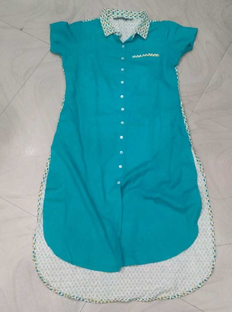 Blue Shirt Dress