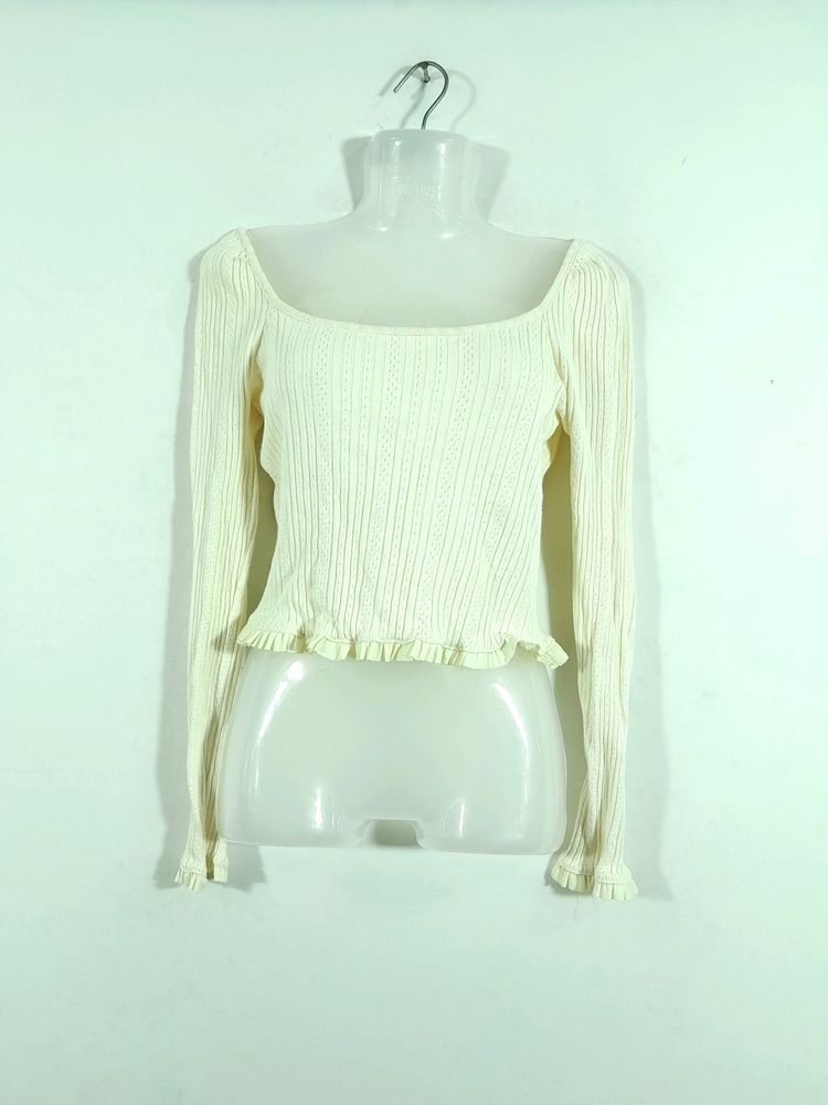 MNG Crop White Top (Women's)