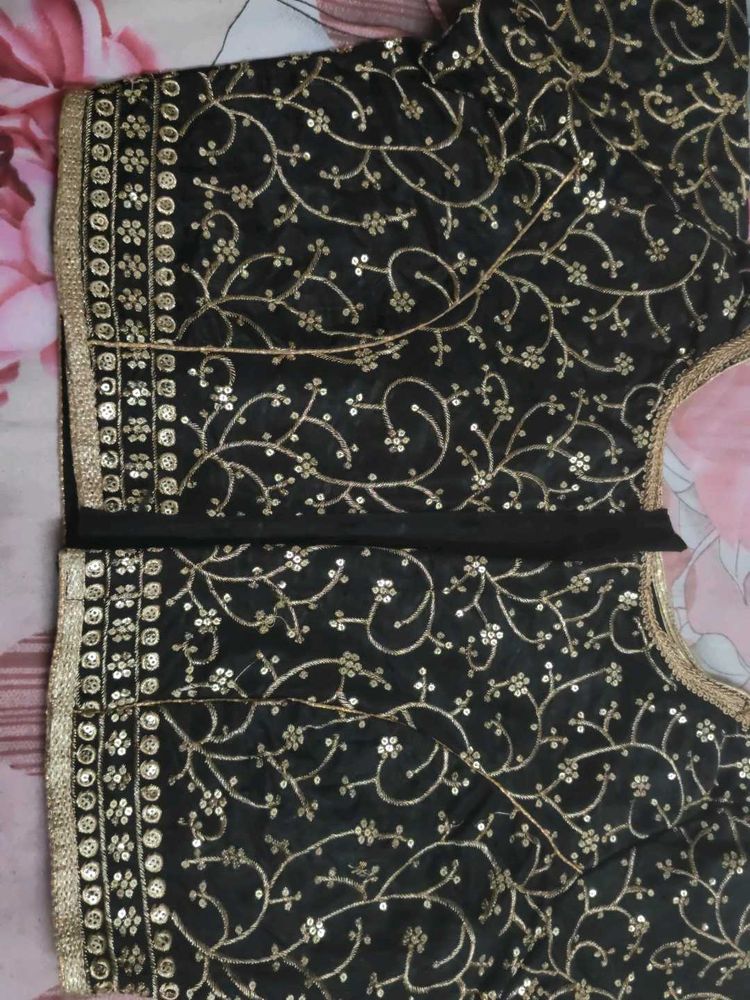 Embroidered Black Blouse