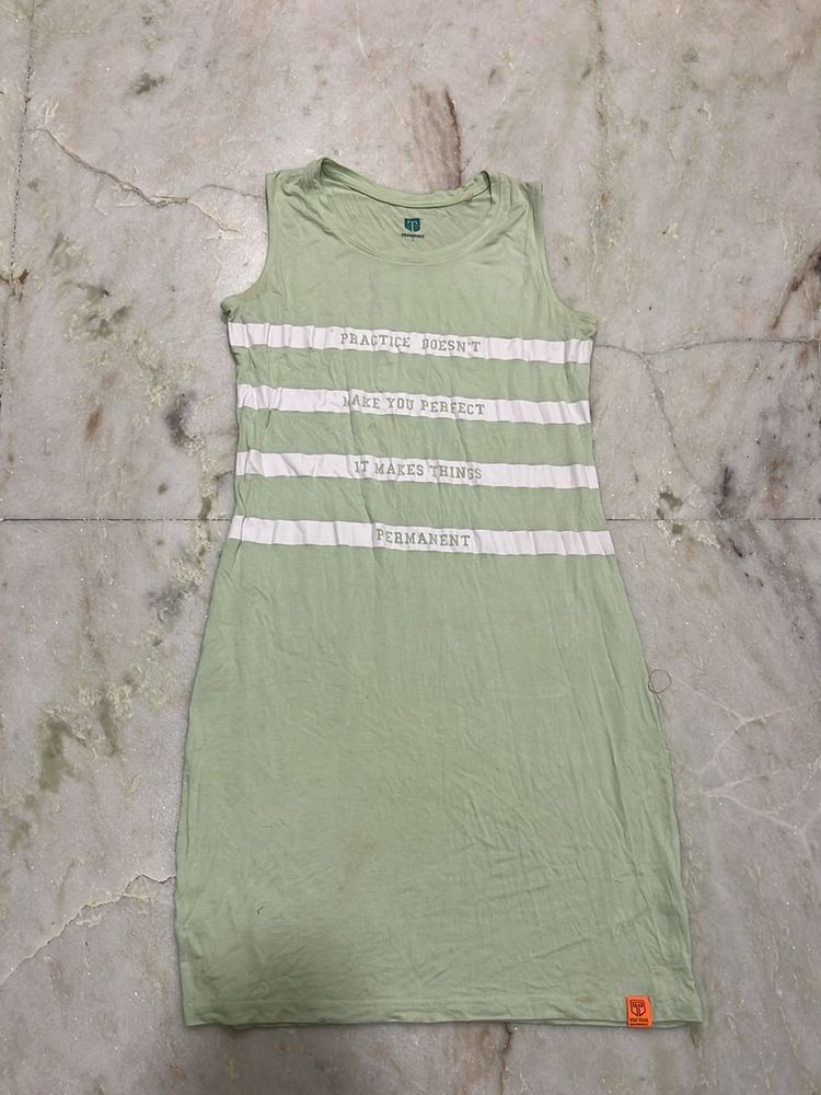 Casual Green Tank Dress