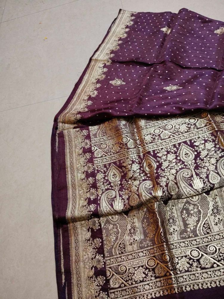 Elegant Purple Banarasi Saree