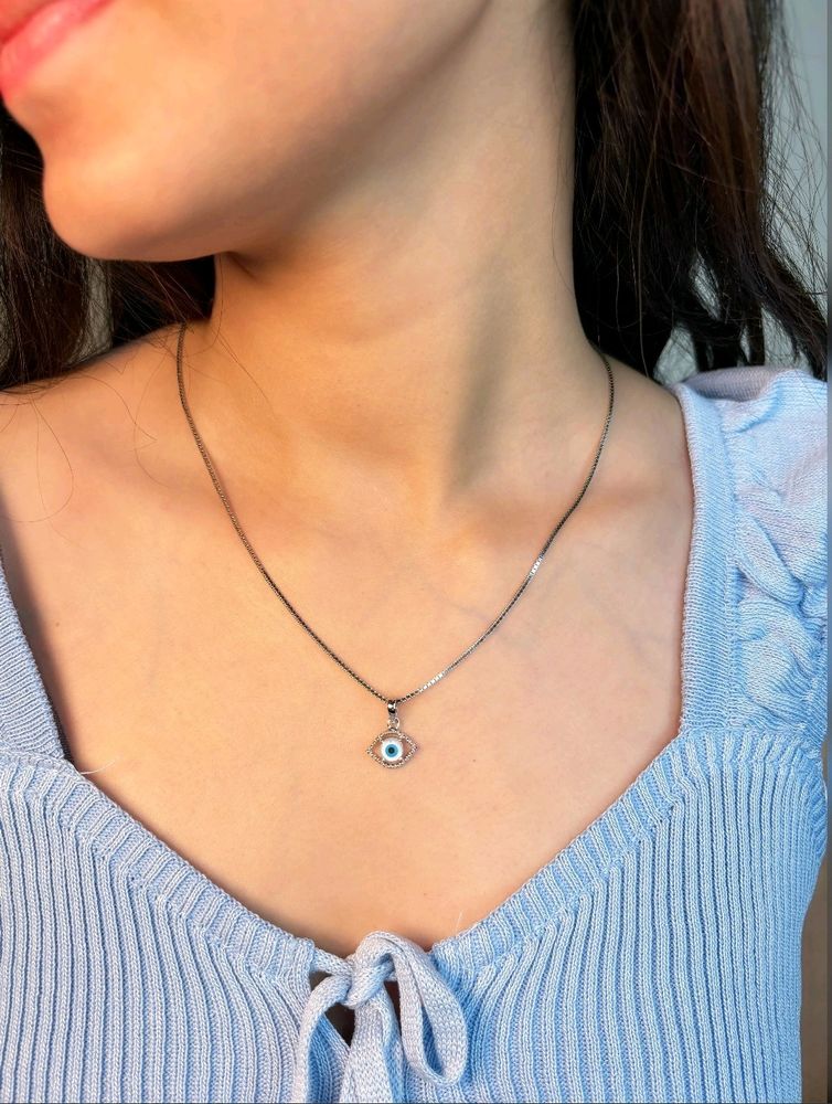Evil Eye Chain Pandent Pure Silver 925