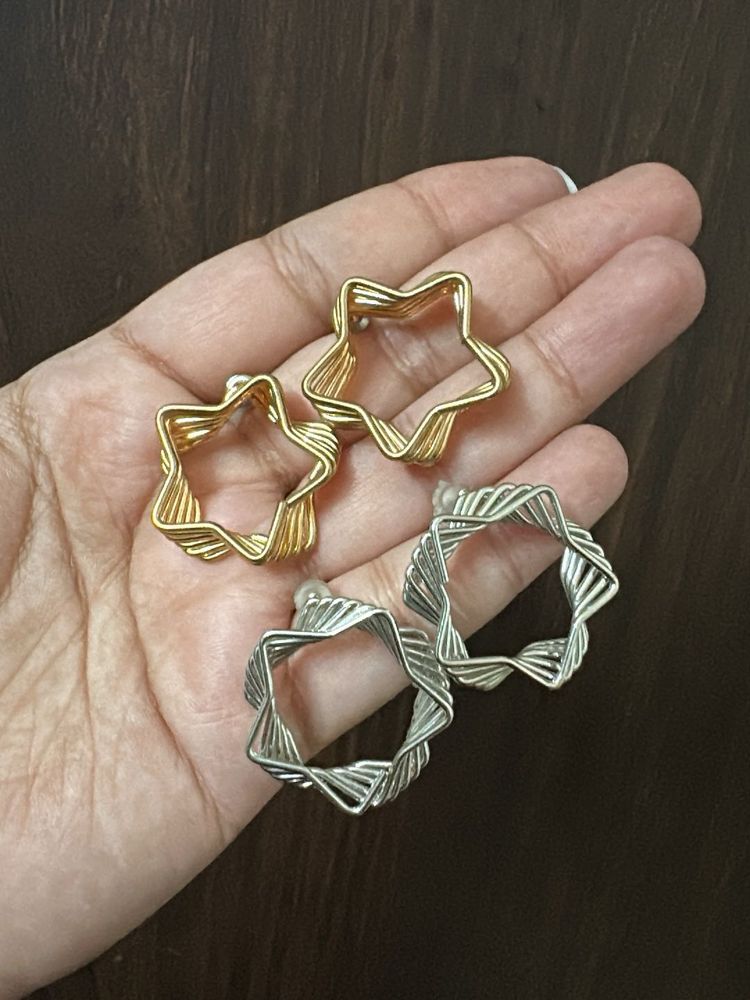 Unique Star &amp; Geometric Hoop Earrings