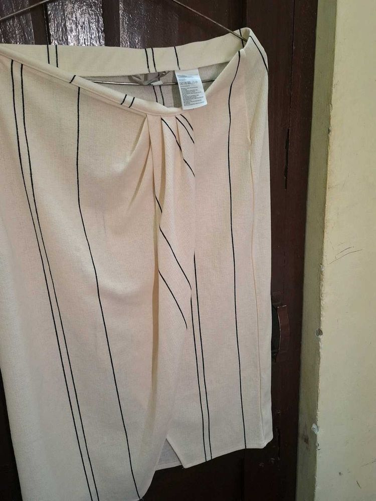 Cream Striped Pants