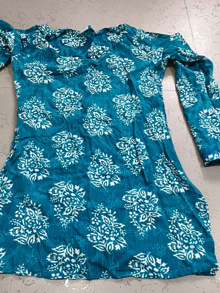 Blue Short Kurti