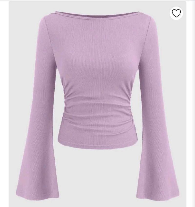 Chic Lavender Bell Sleeve Top