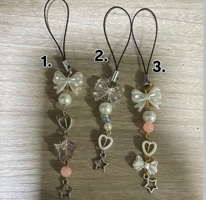 Kawaii Beaded Charms Set of 3🎀💗