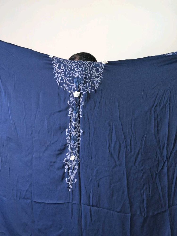Elegant Navy Embroidered Kurta
