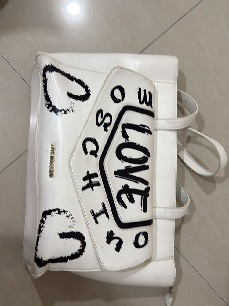 Oroginal Love Moschino White Handbag