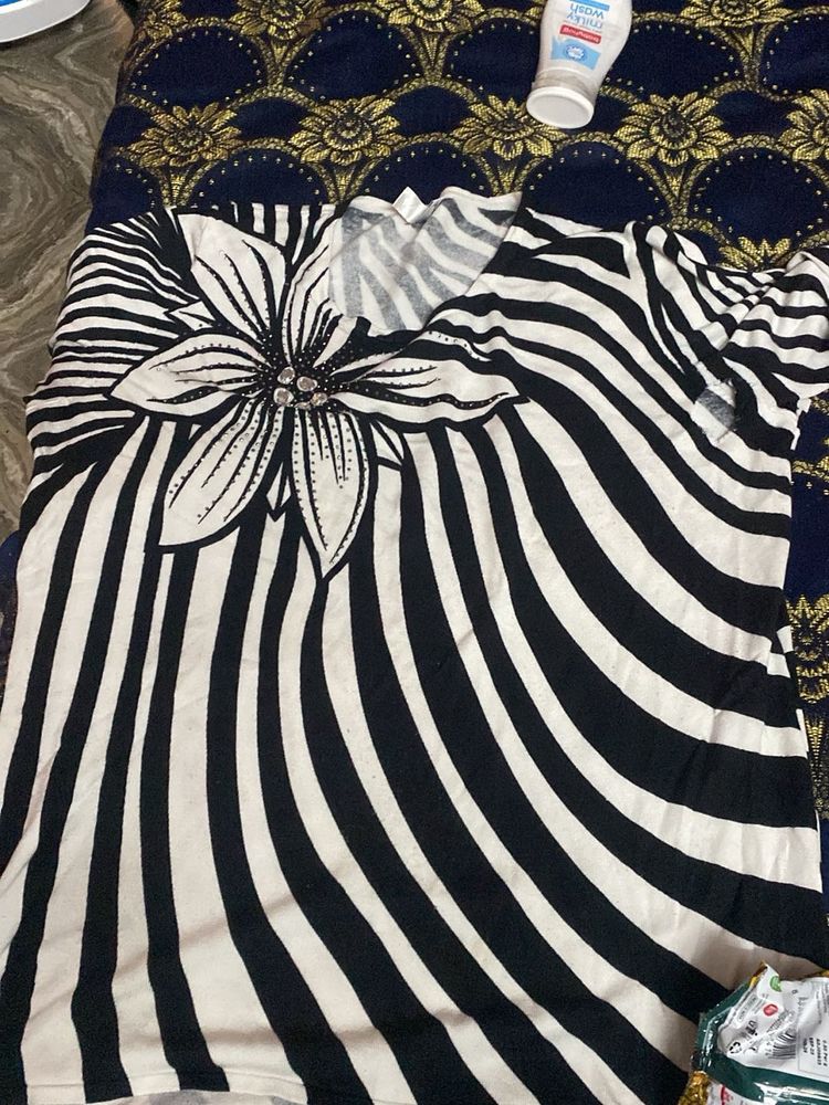 Striped Floral Top
