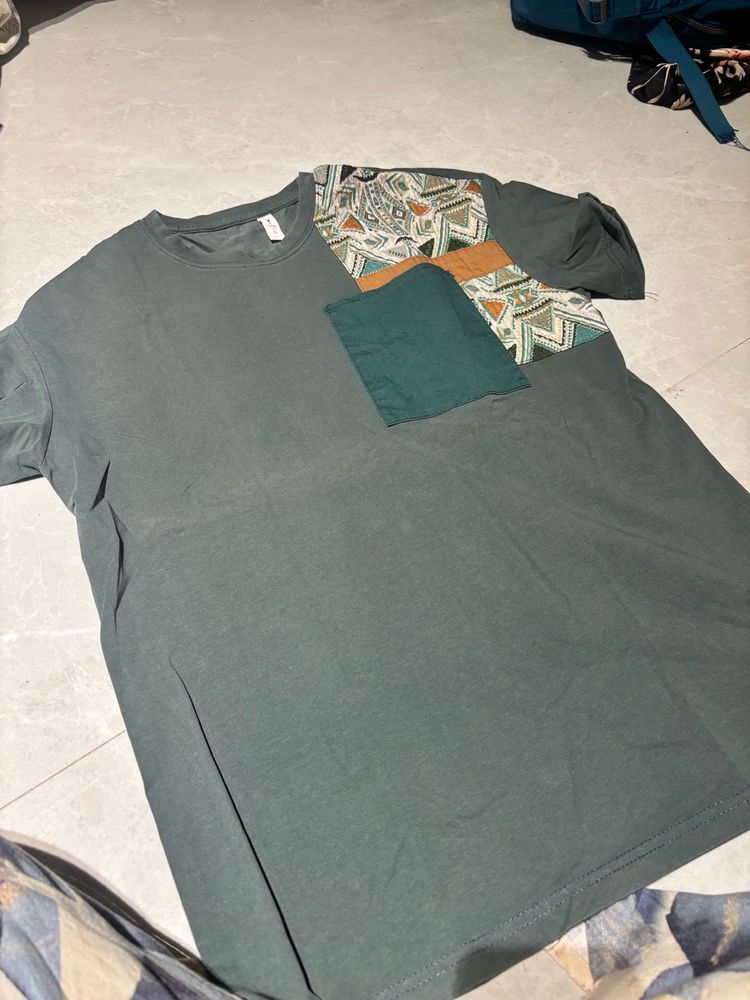 Unique Boho Pocket T-Shirt