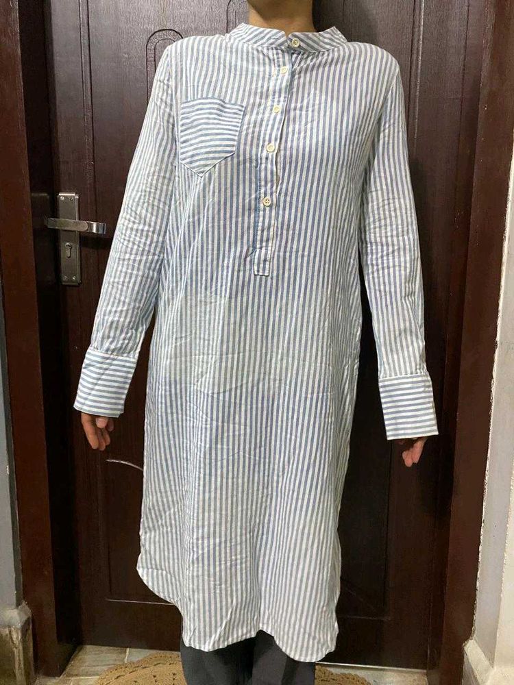 Striped Shirt Dress