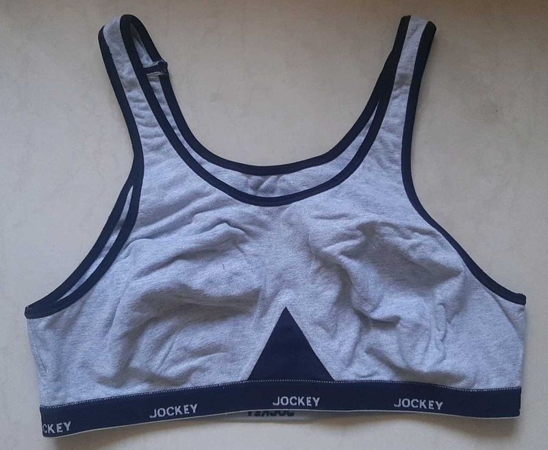 Jockey Grey Sports Bra + Free beige br