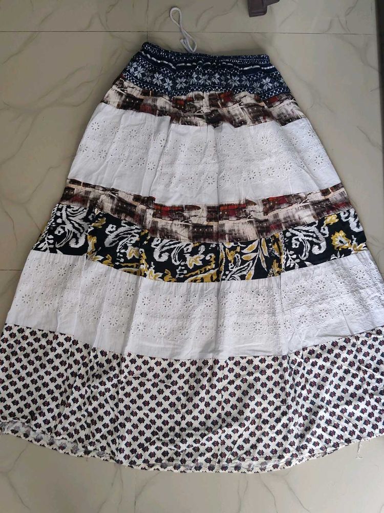 Bohemian Patchwork Maxi Skirt