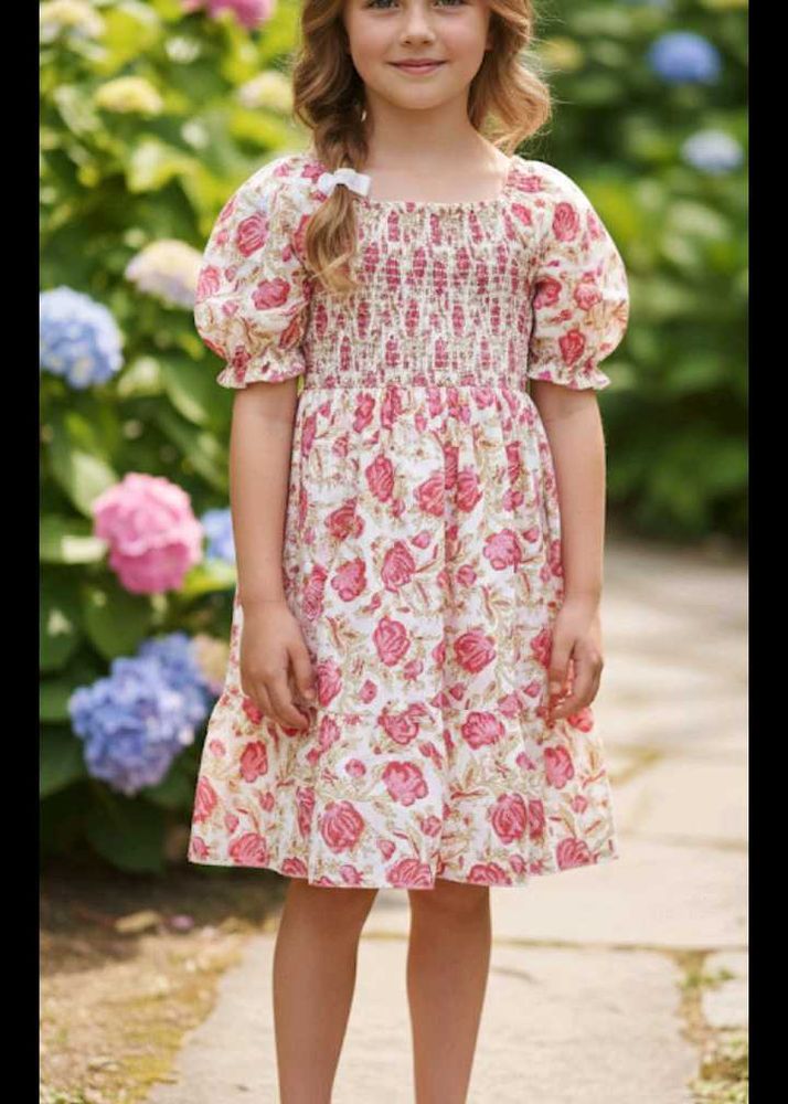 8-10 year Floral Girls Dress