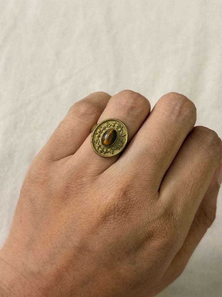 Vintage Tiger Eye Statement Ring