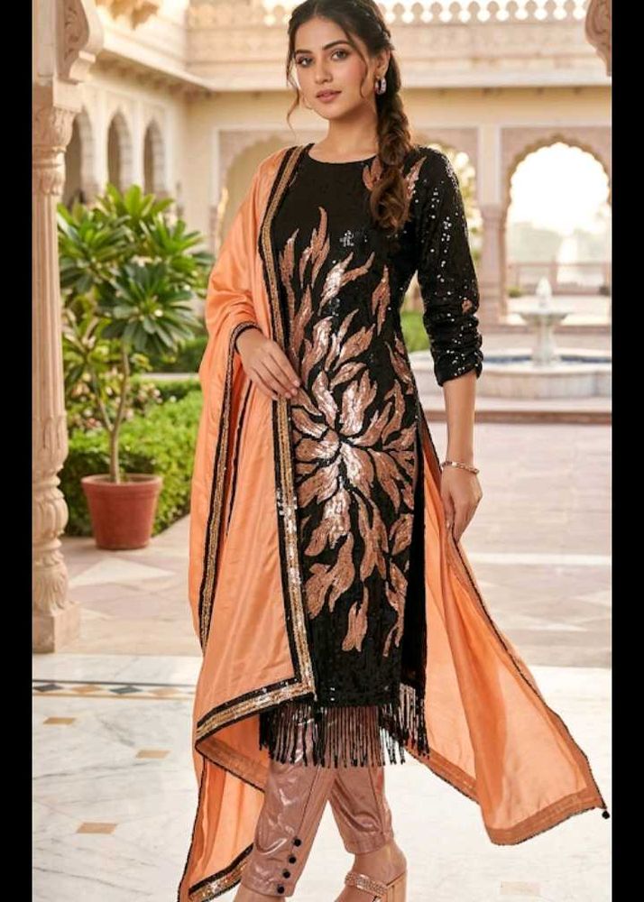 bust 32 Designer Sequins Kurta Set