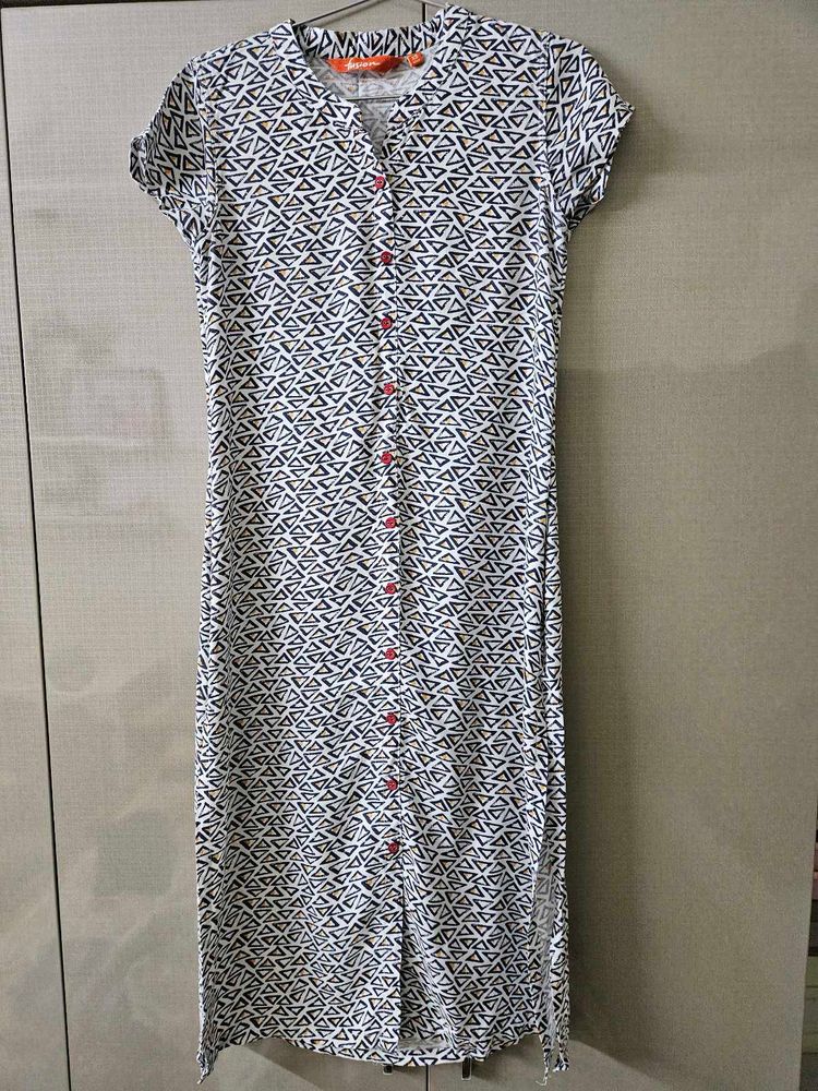 Geometric Printed Straight Kurtha