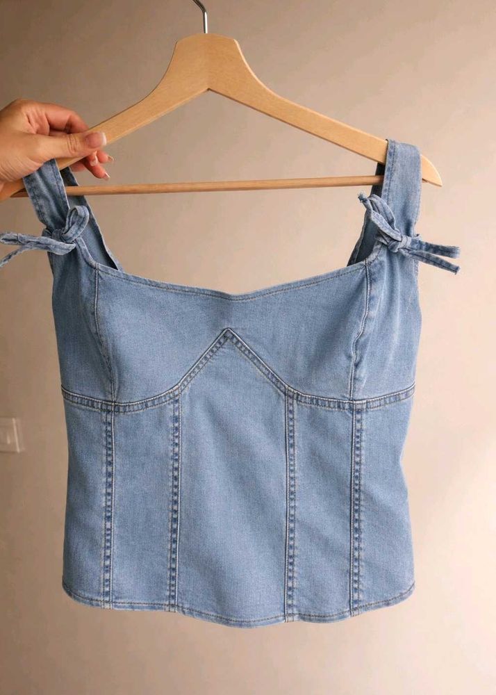 Denim Corset Top