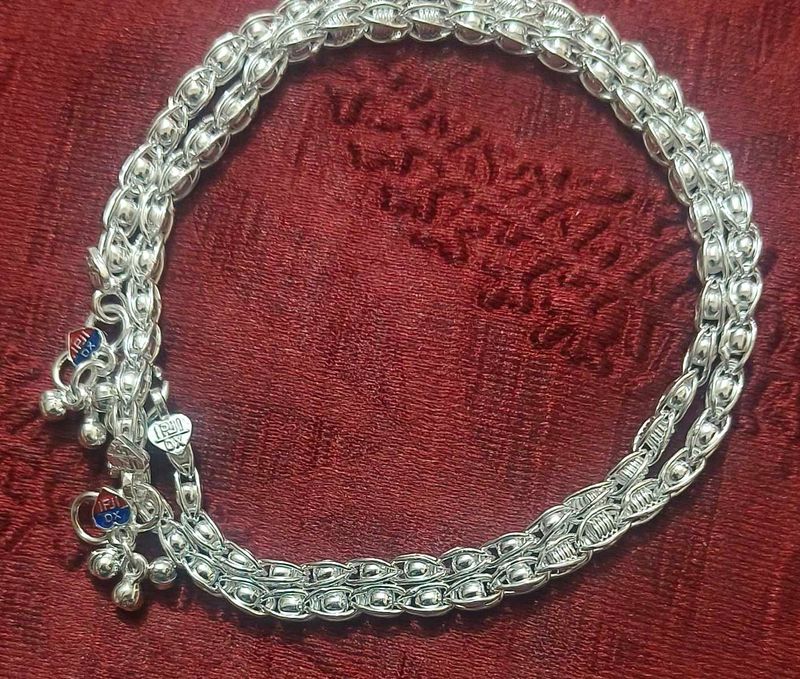 pure silver anklets