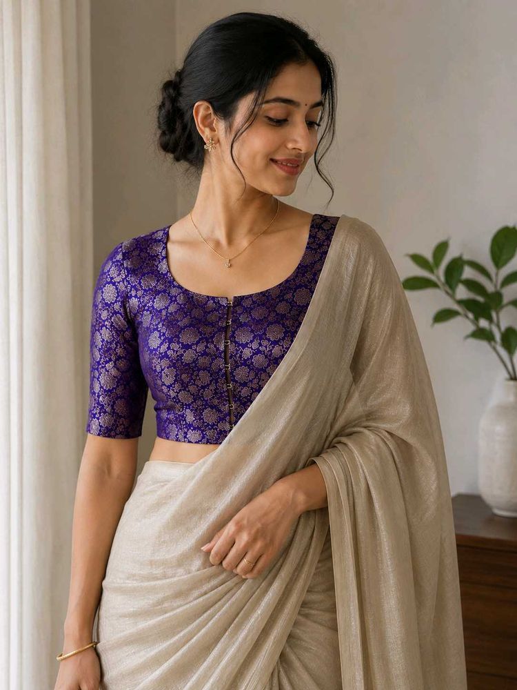 Elegant Brocade Blouse