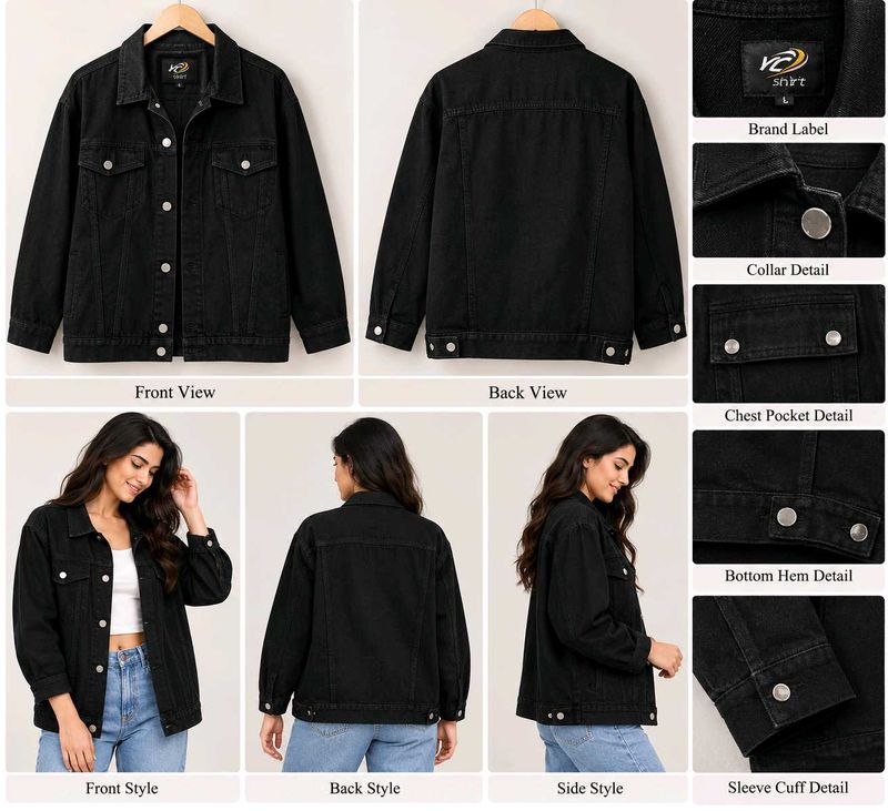 Classic Black Denim Jacket