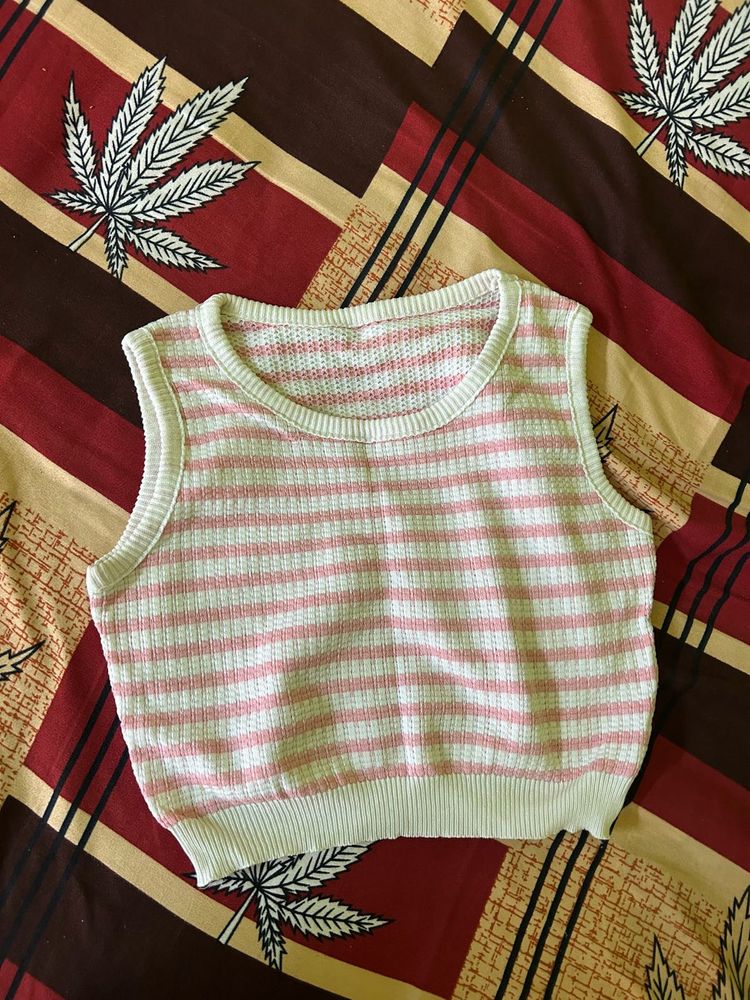Striped Knit Vest Top
