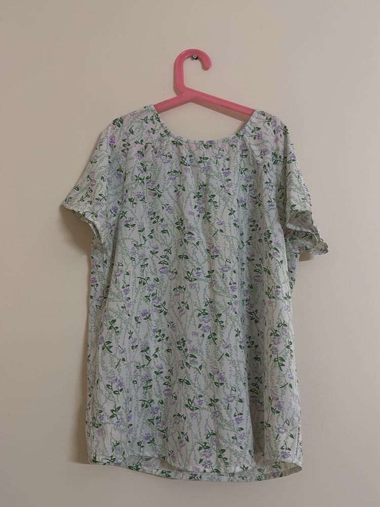 Marks &amp; Spencer Light Floral Print Tunic Top