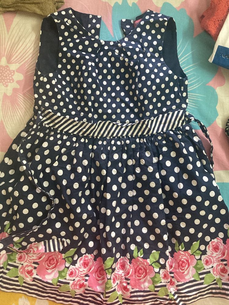 Cotton Polka Print Frock