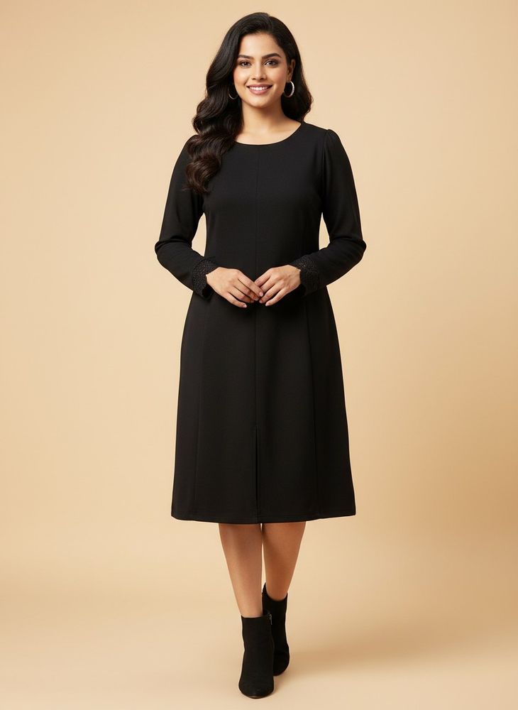 Chic Black A-Line Dress