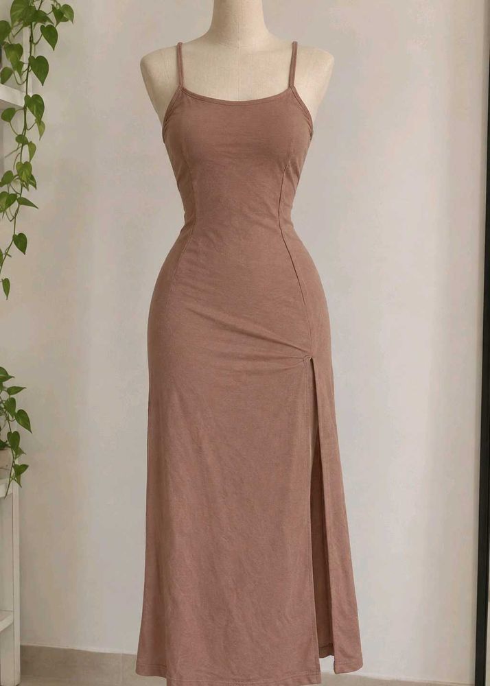 Mulan Midi Dress with Slit🪸🍂🤎