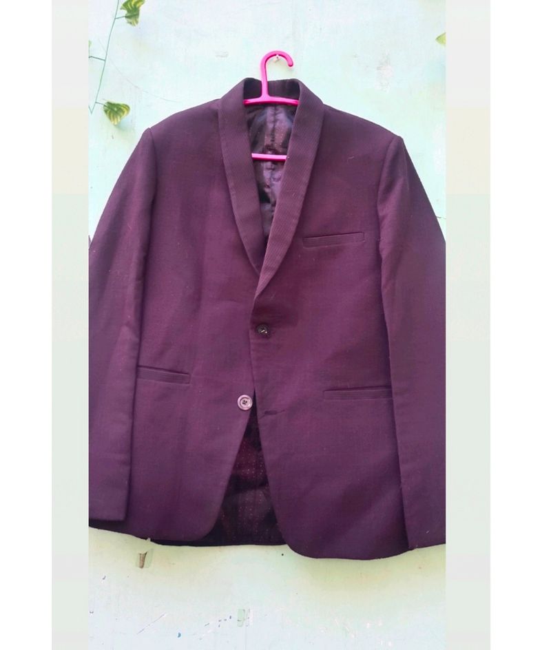 Burgundy Colour Mens Blazer