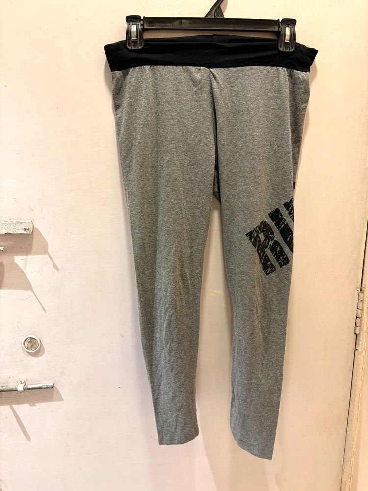 Grey Athletic Pants with Logo