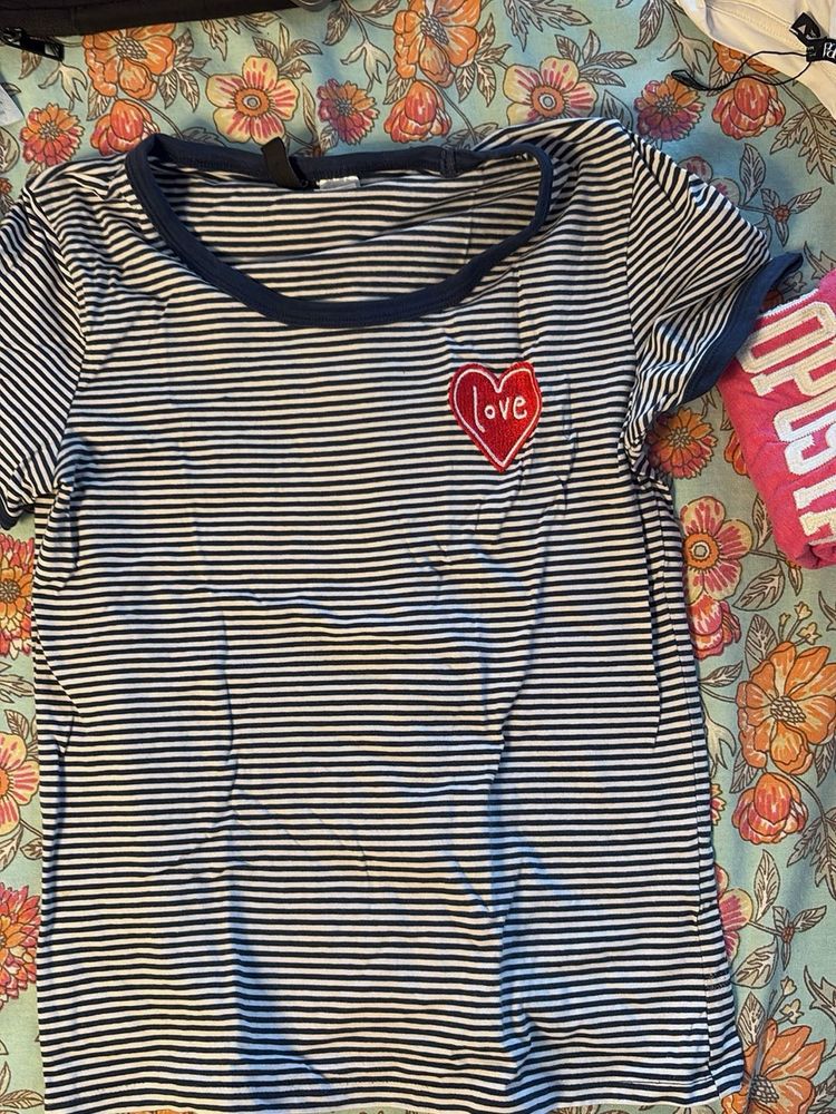 Striped Love Tee