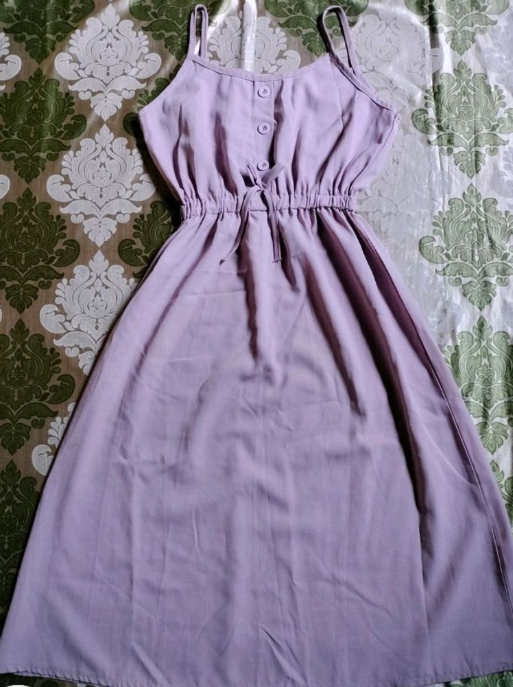 Light Purple Sleeveless Dress With Inner