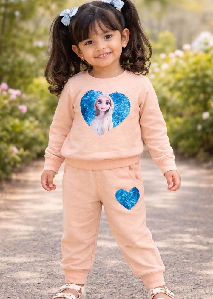Cute Elsa Heart Sweatshirt &amp; Pants Set
