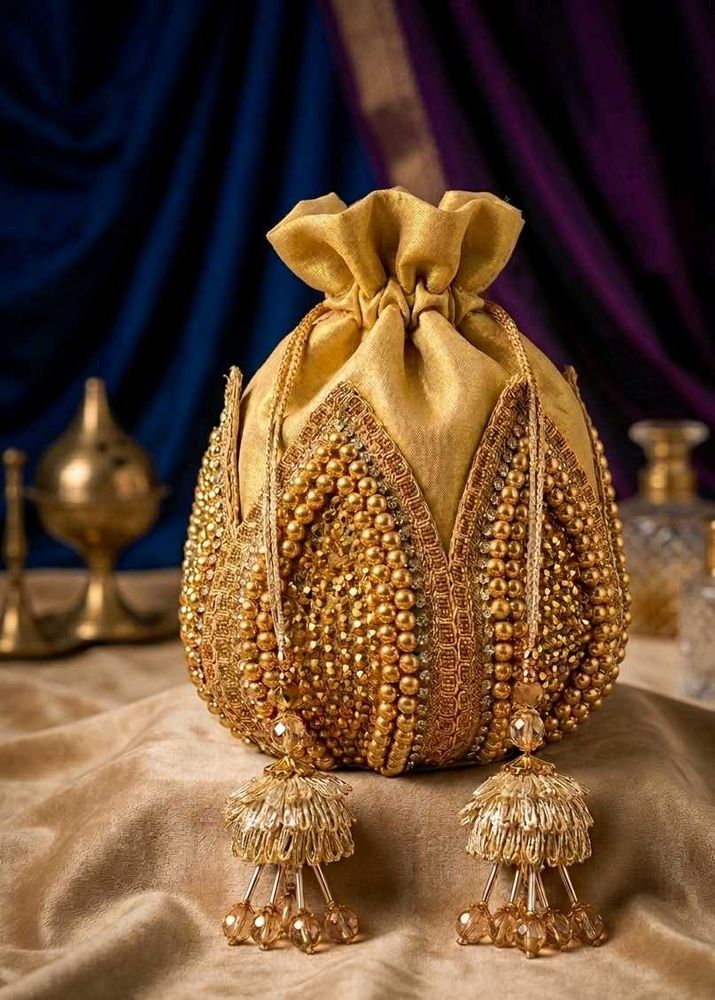Exquisite Golden Potli Bag