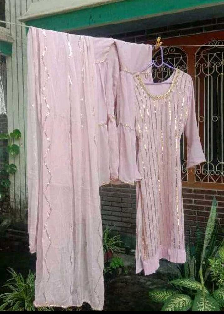 Pink sharara set