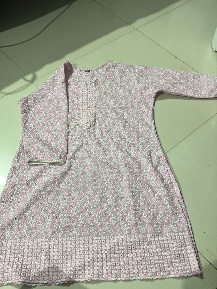 cute pink short kurta