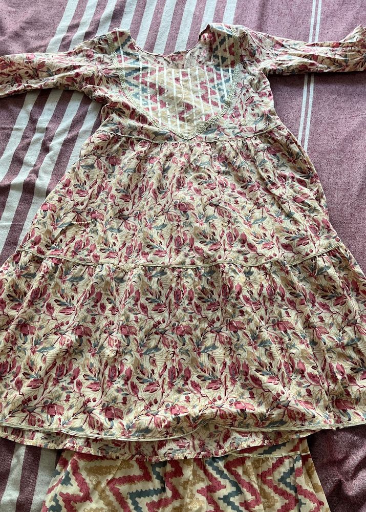 Floral Kurta Sharara Set