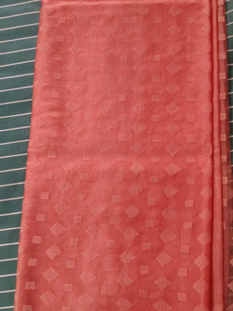 Beautiful Peach Saree