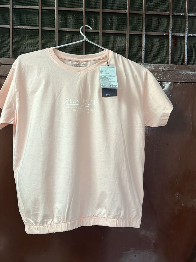 Mast And Harbour Peach T Shirt