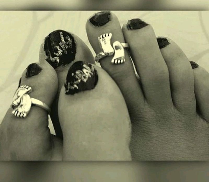 Silver plated Toe Rings pair