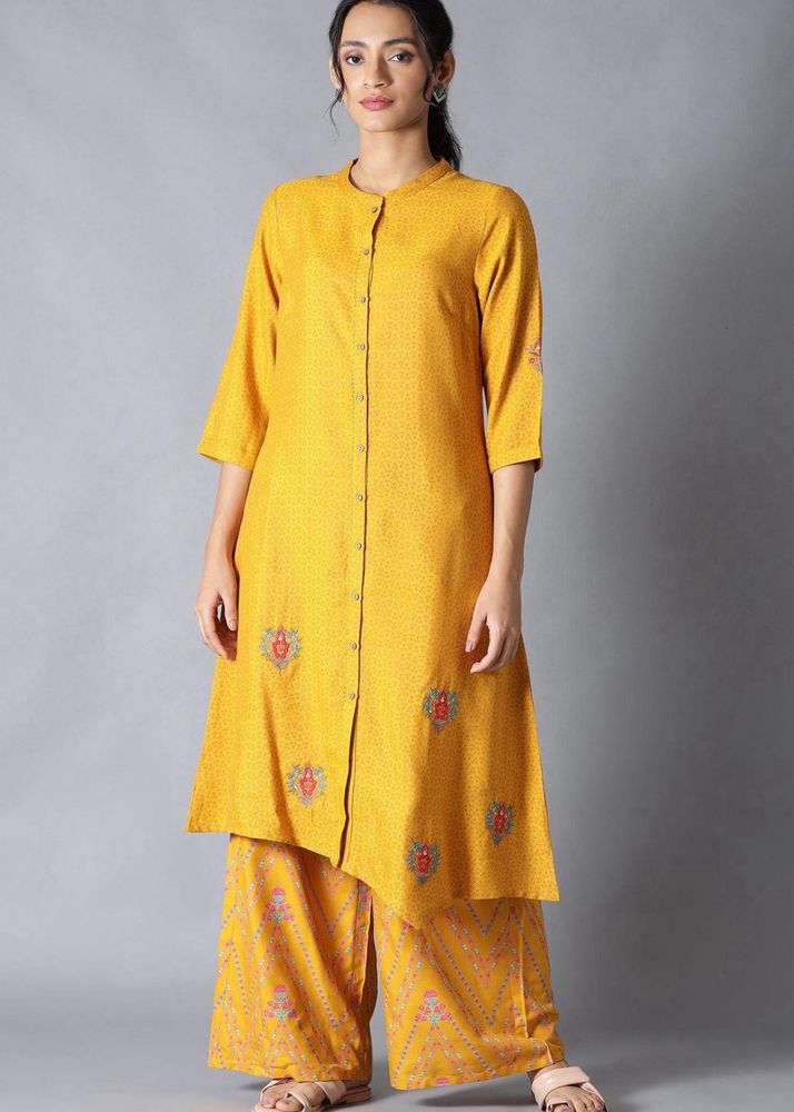 Yellow Embroidered Kurta Set