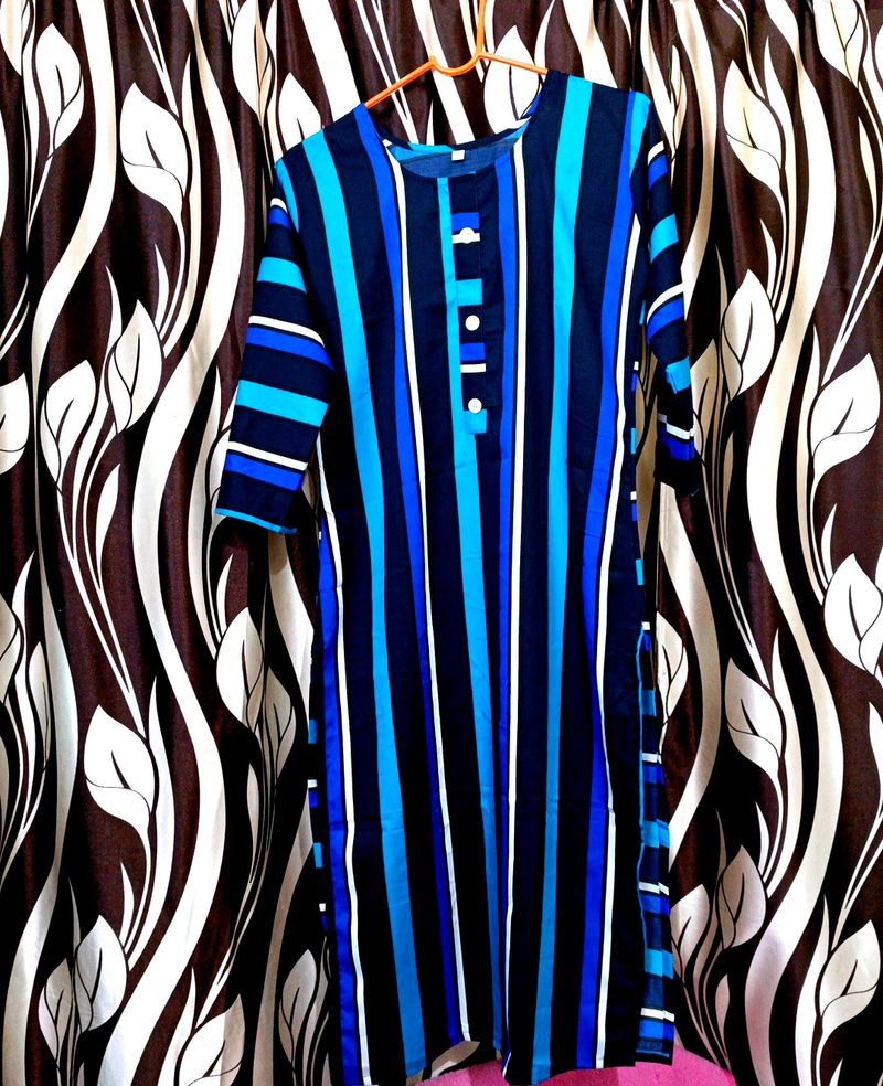 Blue Striped Kurti
