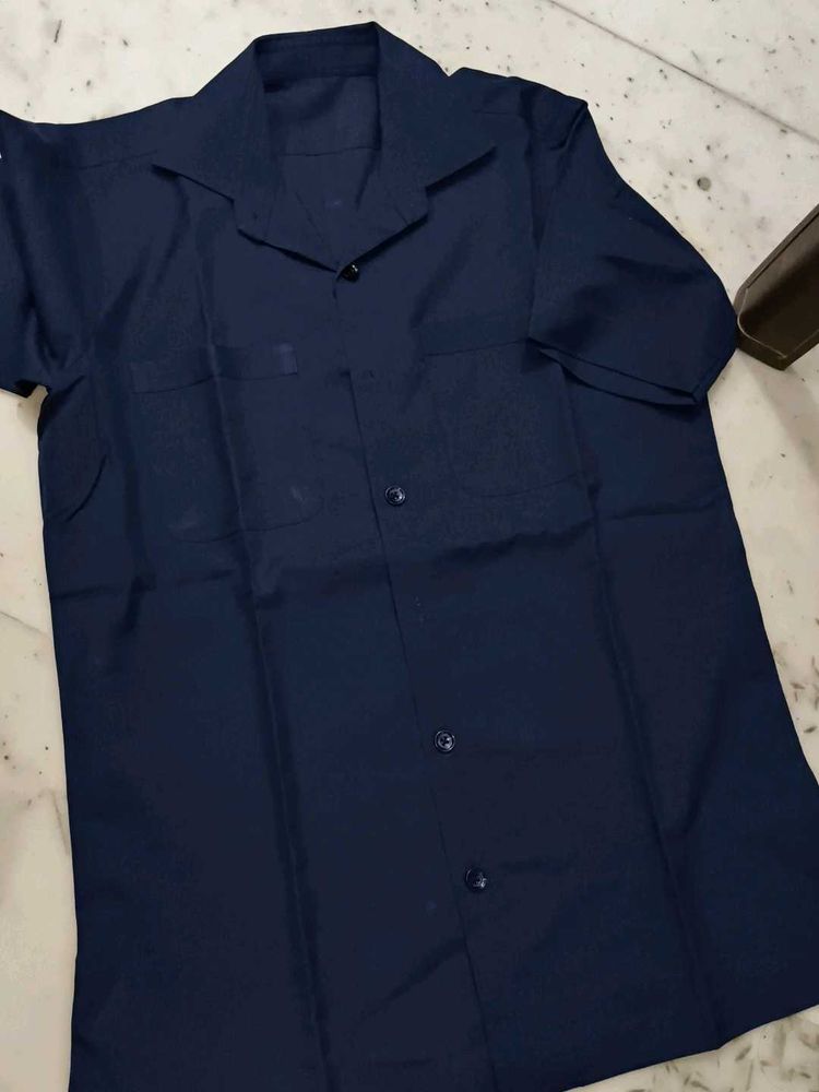 Classic Navy Blue Short Sleeve Shirt