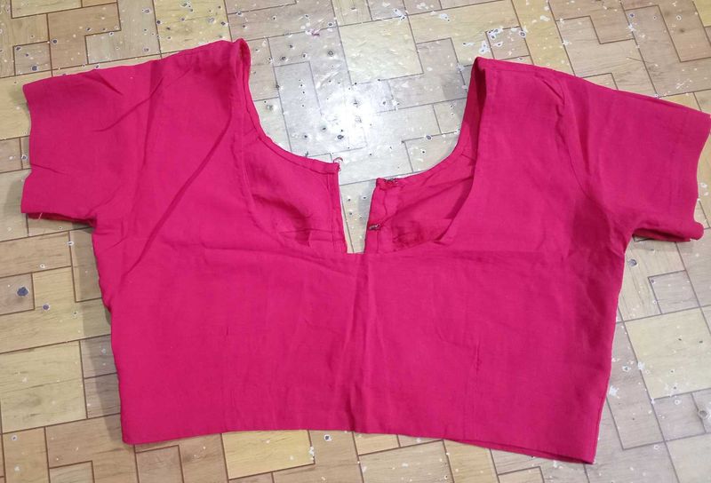 Red Readymade Saree Blouse